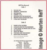 Chuck Berry: On Stage - Artone (early version) track listing